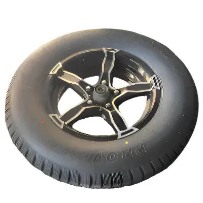 15" 5 On 4.5" Black & Silver Liger Aluminum Wheel/Tire Combo For United Trailers 1