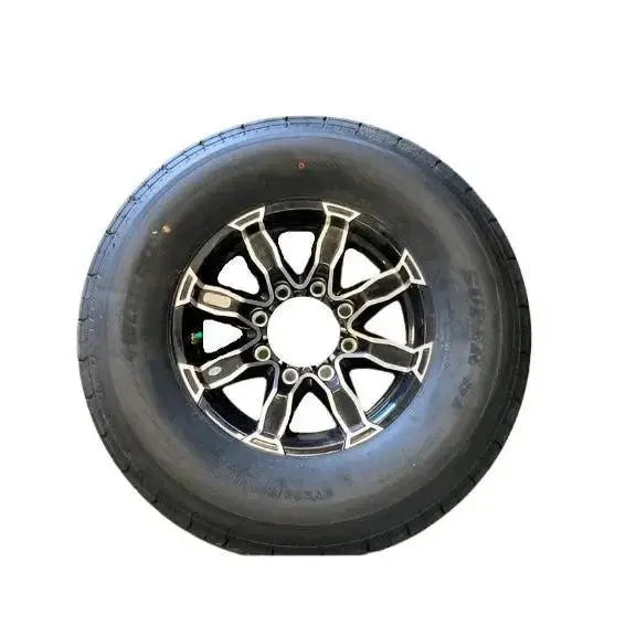 16" 8 On 6.5" Black & Silver Liger Aluminum Wheel/Tire Combo For United Trailers 1