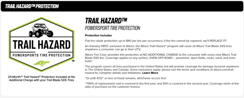 Atturo Trail Blade Boss Sxs Tire - 28X10r14 70N 1