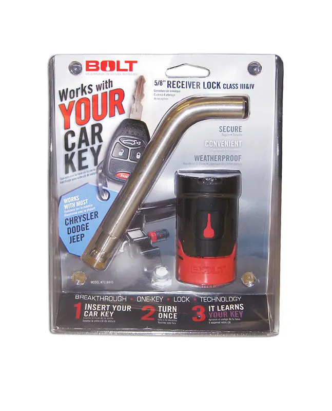 Bolt Locks 7018448 Receiver Hitch Lock – 5/8" – Chrysler/Dodge/Jeep Keyed 1