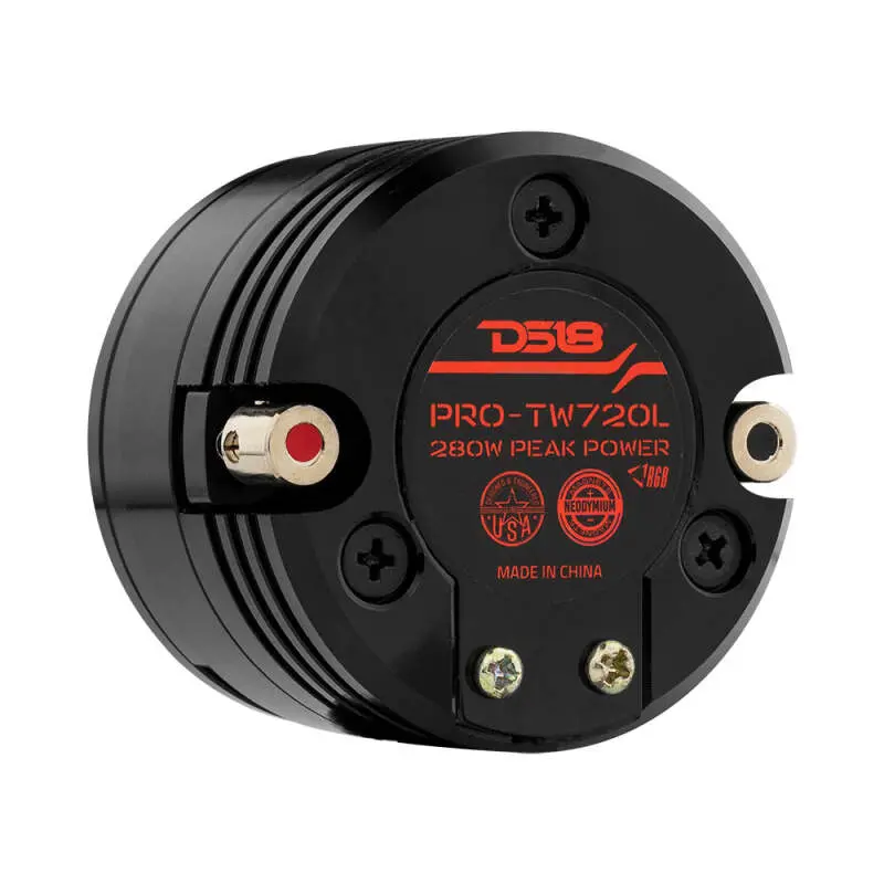 Ds18 1.6In High Compression Neodymium Super Bullet Tweeter 140 Watts Rms 1In W/ Rgb Led Lights 1