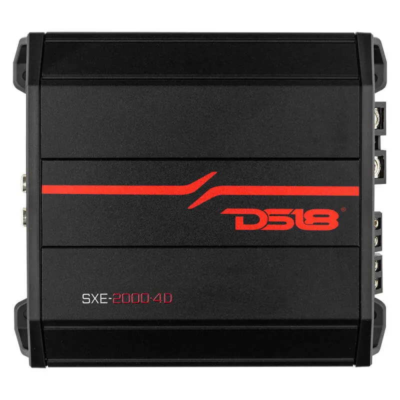 Ds18 4-Channel Sxe Amplifier Class D 2X 320/4Ohm Bridge 4 X 160/2Ohm 4 X 100/4Ohm Watts Rms- Black 1
