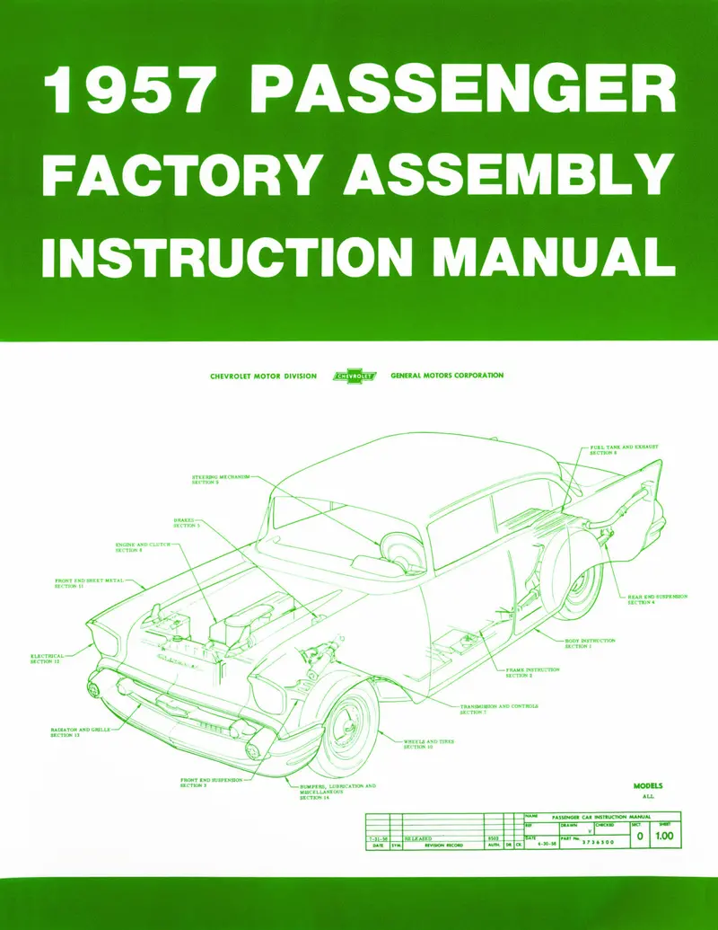 Factory Assembly Manual - 57 Chevy Passenger 1