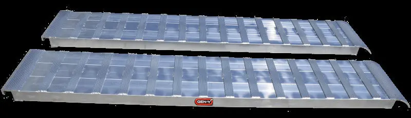 Gen-Y Extreme-Duty 6Ft Aluminum Loading Ramps 15In X 72In 5K Capacity Per Ramp - Pair 1