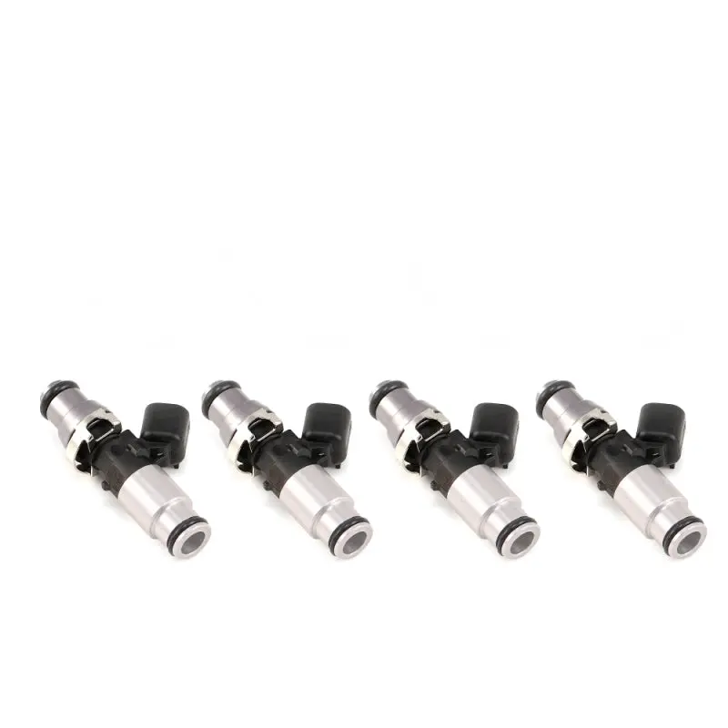 Injector Dynamics 1050X Injectors 14Mm (Grey) Adaptor Top - (Silver) Bottom Adapter (Set Of 4) 1