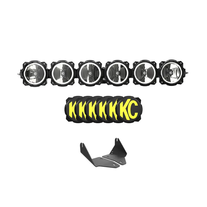 Kc Hilites 2020+ Polaris Rzr Turbo R/Pro Xp 39In. Pro6 Gravity Led 6-Light 120W Combo Beam 1