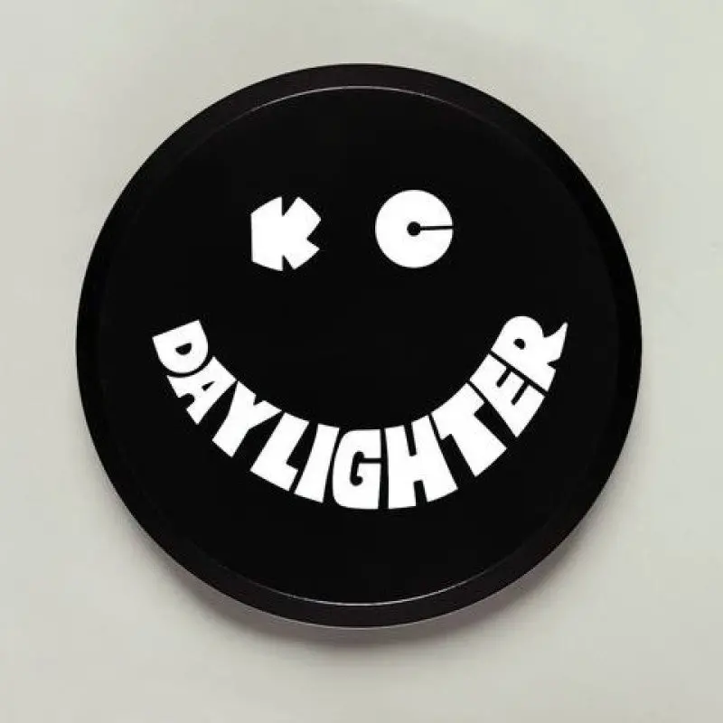 Kc Hilites 6In. Round Hard Cover For Daylighter/Slimlite/Pro-Sport (Single) - Black W/White Smile 1