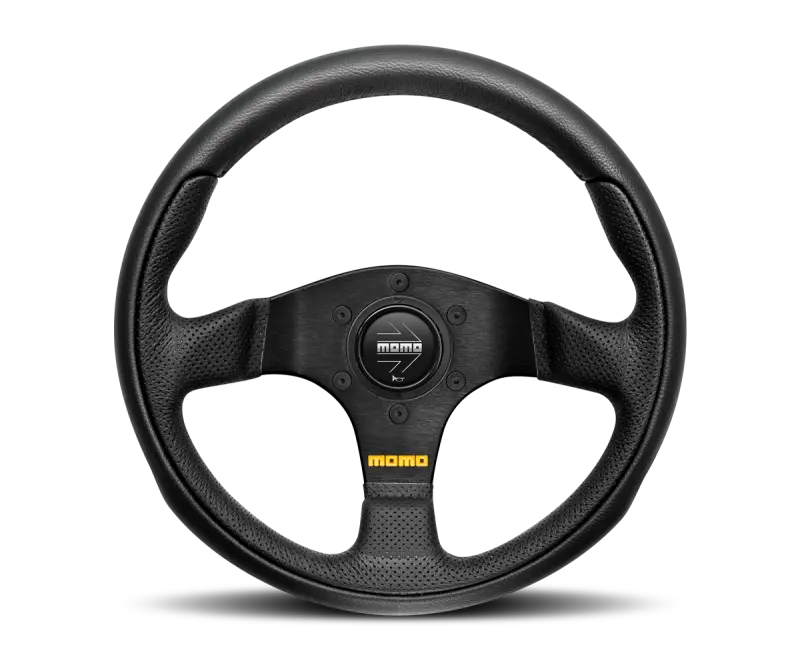 Momo Team Steering Wheel 300 Mm - 4 Black Leather/Black Spokes 1