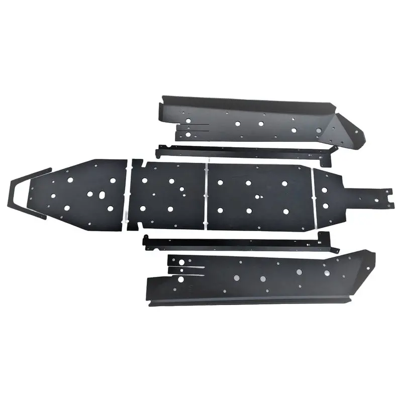Polaris Rzr Turbo R 4 Full Skid Plate With Sliders 1