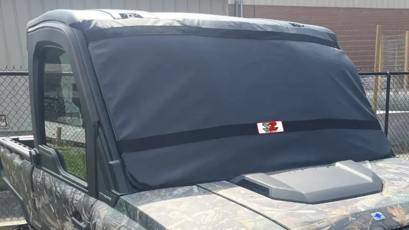 Seizmik 18+ Polaris Ranger Xp 1000 Windshield Protector - Black 1