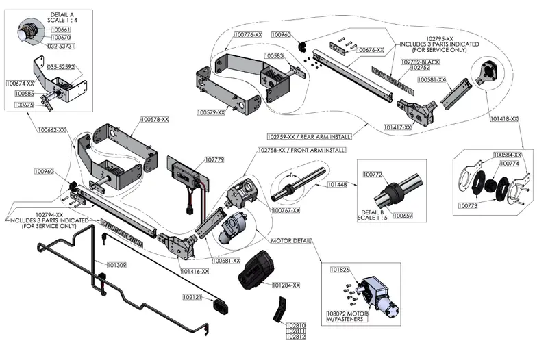 Thunder 7000 Power Tarp System Dual Arm Mill Finish 1
