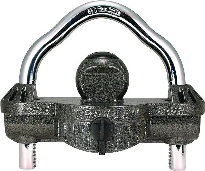 Trimax Umax50d Universal Trailer Coupler Lock – Dual Ratchet, Ball & Clamp Style 1