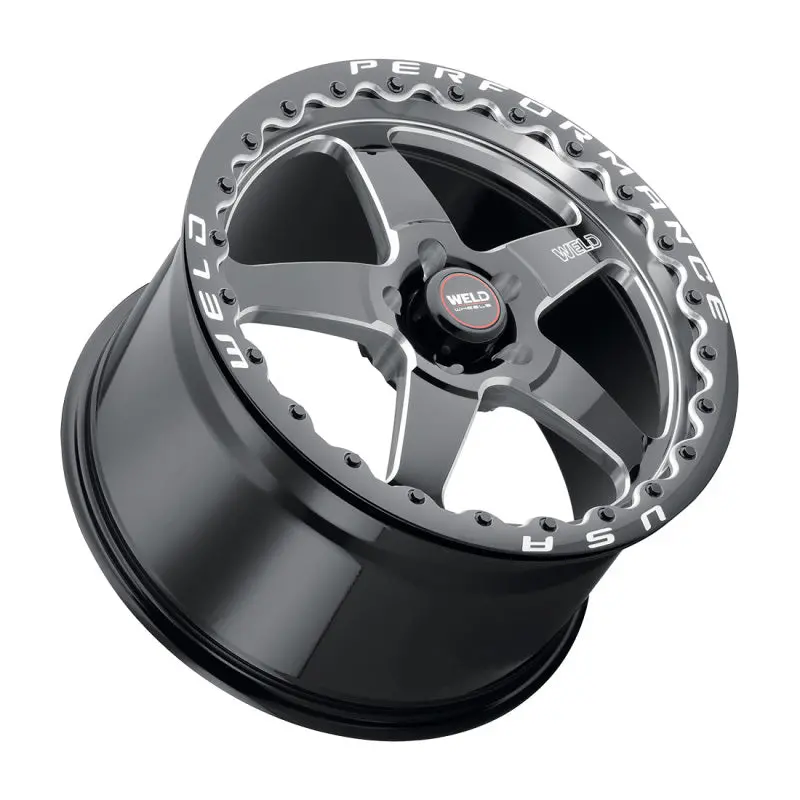 Weld S904 17X10 Ventura Bead Lock 5X120 Et42 Bs7.15 Gloss Blk Mil Dia 78.1 1