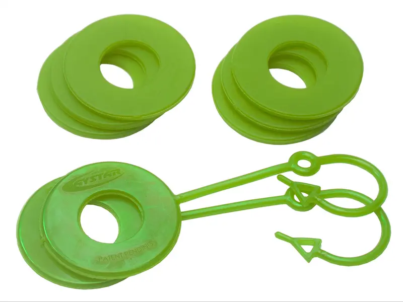 Daystar Ku70061Fg Fluorescent Green D-Ring Isolator Washer Kit – 2 Locking + 6 Non-Locking 1